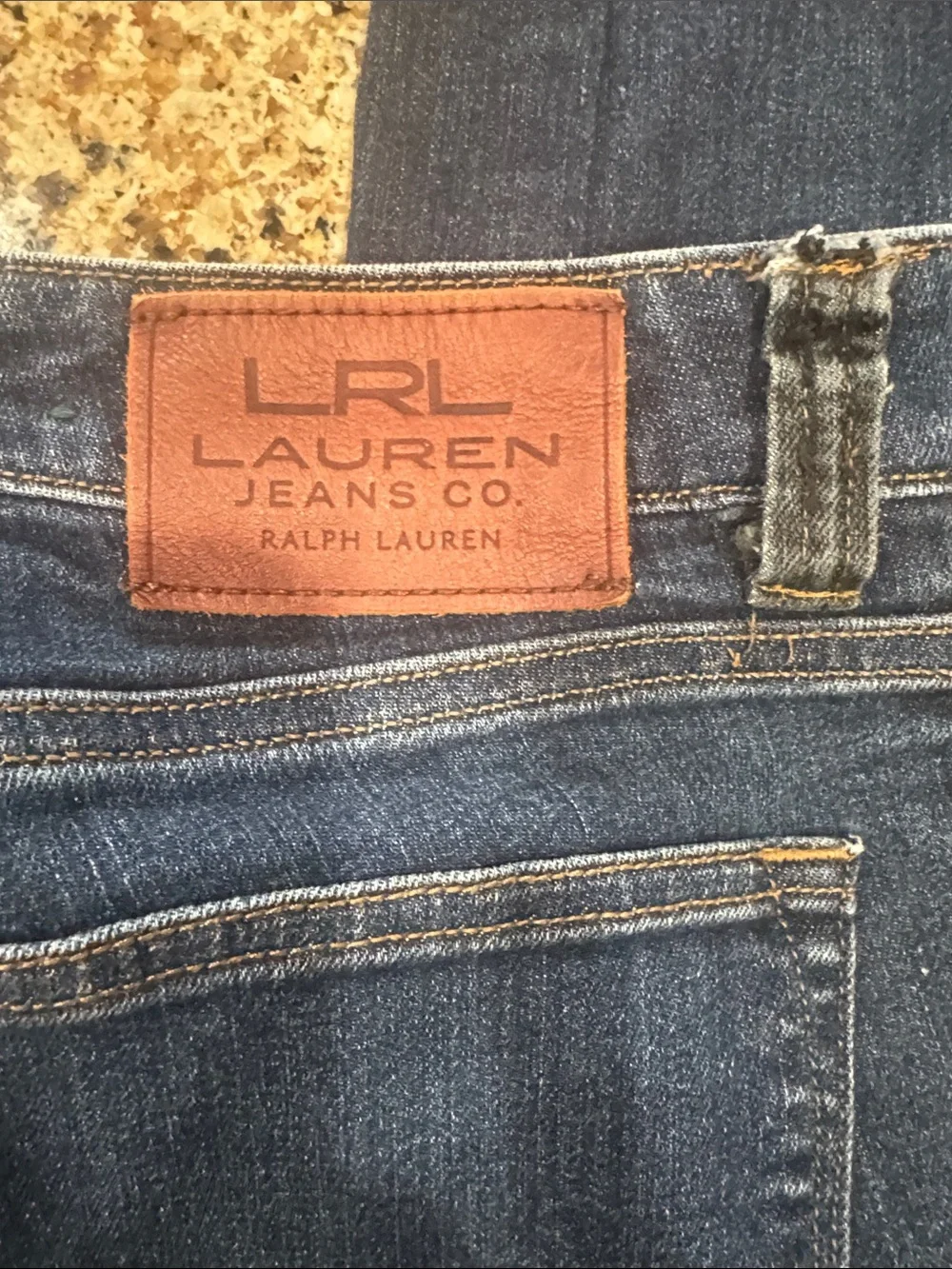 Ralph Lauren  Dark Blue children’s Jeans with Red Rose Embroidery  24 x23
